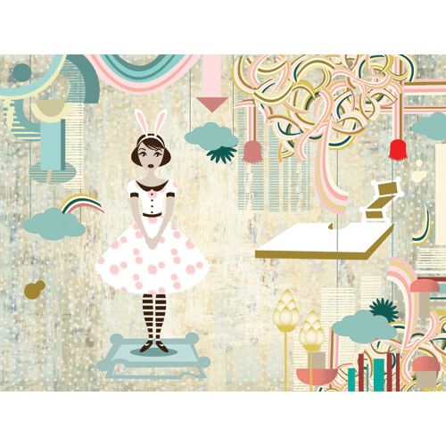 Girl with bunny ears